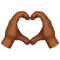 Heart Hands- Medium-Dark Skin Tone emoji on Apple